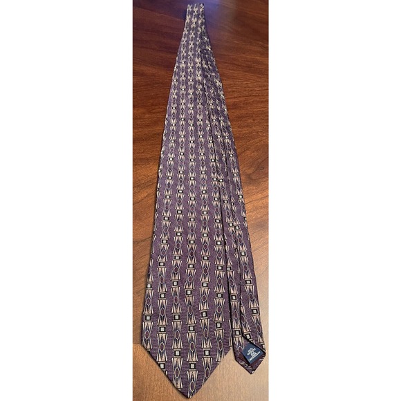 Stafford Executive, Purple, 100% Imported Silk, Men’s Neck Tie, Made In Usa - Picture 3 of 9